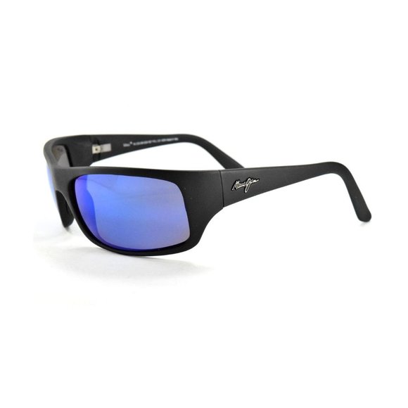 Maui Jim Peahi MJ 202-2M-SGH Black Rubber with Blue Hawaii Lenses - Main Image